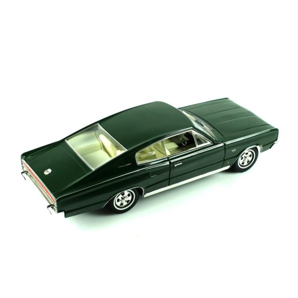 1/18 1966 Dodge Charger Green Diecast Araba, Road Signature 92638 - Görsel 2