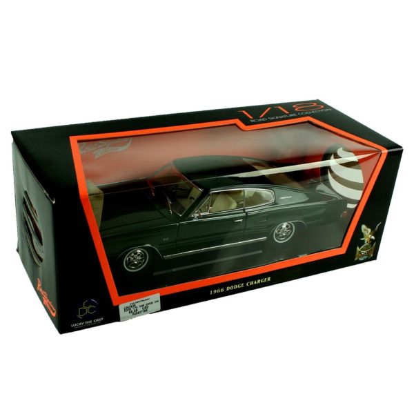 1/18 1966 Dodge Charger Green Diecast Araba, Road Signature 92638 - Görsel 4