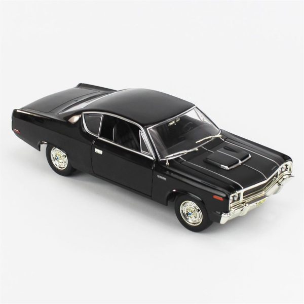 1/18 1970 AMC Rebel Black Diecast Araba, Road Signature 92778 - Görsel 2