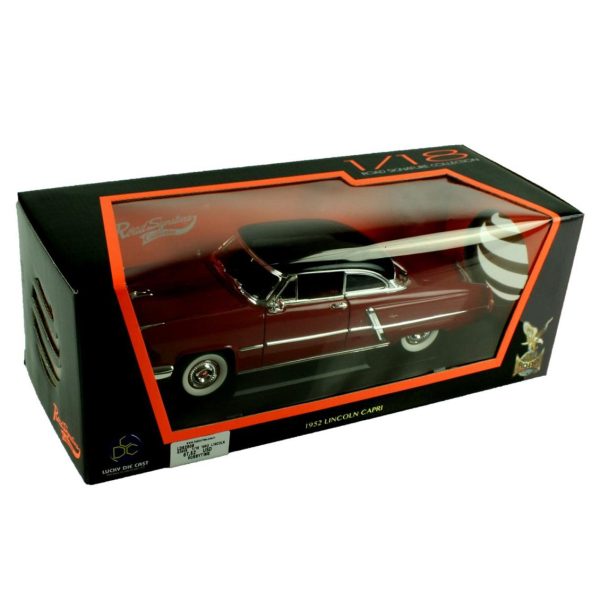 1/18 1952 Lincoln Capri Burgundy Diecast Araba, Road Signature 92808 - Görsel 4