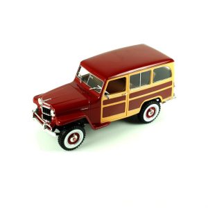 1/18 1955 Willys Jeep Station Wagon Burgundy Diecast Araba, Road Signature 92858