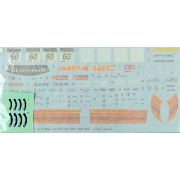 1/24 Mclaren Mp4/12C Gt3 Spa 24Race 60 Maketi, Fujimi 125701 - Görsel 3