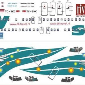 1/144 Sky B737-400 Turquoise, Nazca Decals Sky002
