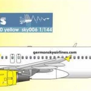 1/144 Sky A320 Yellow, Nazca Decals Sky006