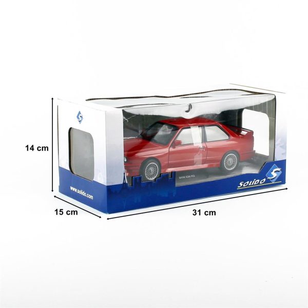 1/18 1990 Bmw M3 E30 Sport Evo Kırmızı Diecast Araba, Solido 1801502 - Görsel 5