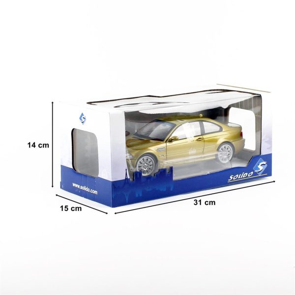 1/18 2000 Bmw M3 (E46) Sarı Diecast Araba, Solido 1806501 - Görsel 5