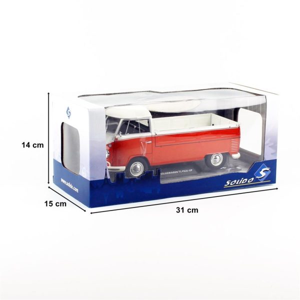 1/18 1950 Volkswagen T1 Pick Up Turuncu/Beyaz Diecast Araba, Solido 1806701 - Görsel 5
