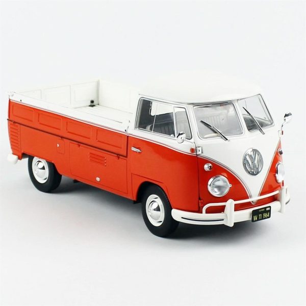 1/18 1950 Volkswagen T1 Pick Up Turuncu/Beyaz Diecast Araba, Solido 1806701