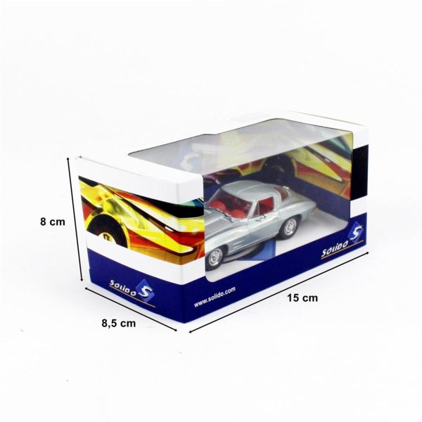 1/43 Chevrolet Corvette Stingray Gri Diecast Araba, Solido 4400800 - Görsel 5