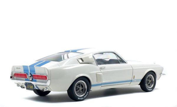 1/18 1967 Shelby Mustang GT500-Beyaz üzeri Mavi Çizgili-Diecast Araba, Solido 1802901 - Görsel 4