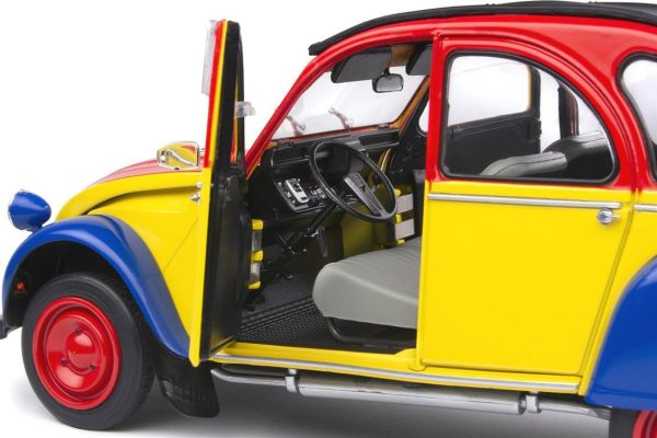 1/18 1985 Citroen 2CV6 Ricard-Sarı/Kırmızı/Mavi-Diecast Araba, Solido 1805011 - Görsel 8