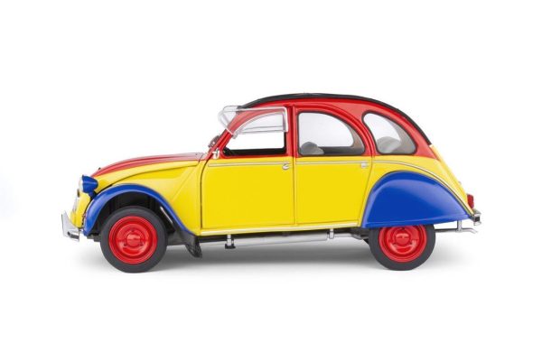 1/18 1985 Citroen 2CV6 Ricard-Sarı/Kırmızı/Mavi-Diecast Araba, Solido 1805011 - Görsel 2