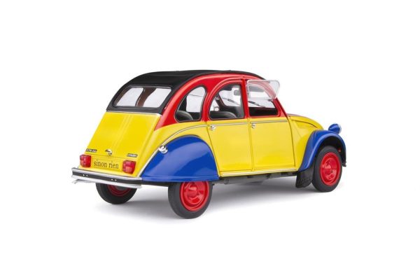 1/18 1985 Citroen 2CV6 Ricard-Sarı/Kırmızı/Mavi-Diecast Araba, Solido 1805011 - Görsel 4
