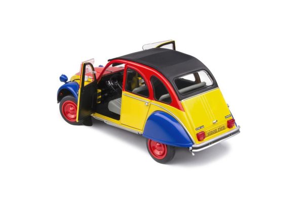 1/18 1985 Citroen 2CV6 Ricard-Sarı/Kırmızı/Mavi-Diecast Araba, Solido 1805011 - Görsel 7