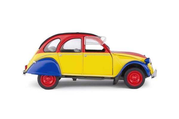 1/18 1985 Citroen 2CV6 Ricard-Sarı/Kırmızı/Mavi-Diecast Araba, Solido 1805011 - Görsel 5
