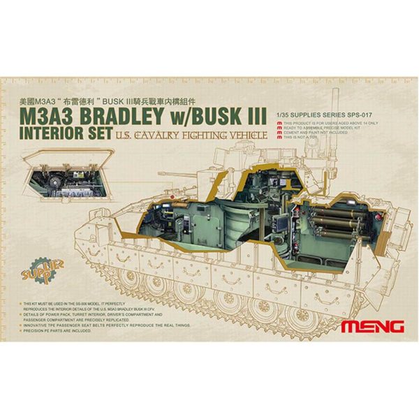 1/35 Bradley İç Detaylı ve MUSK III Maketi, Meng SPS-017