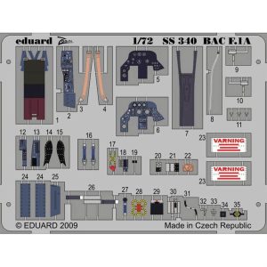 1/72Bac Lıghtnıg F.1A S.A. Detay Seti, Trum, Eduard Ss340