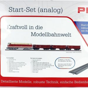 Starter Set “Alex” Hercules Diesel Loco W. 2 Passenger Cars A-Track W. Railbed, Piko 57138
