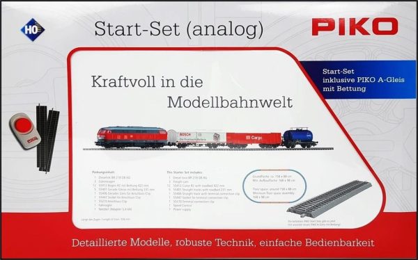 Starter Set Freight Train Db Cargo A-Track W. Railbed, Piko 57154