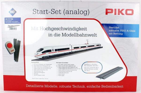 Starter Set Ice 3 Db Ag A-Track W. Railbed, Piko 57196