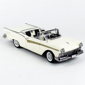 1/18 1957 Ford Fairlane 500 Skyliner Beyaz Diecast Araba, Sunstar 1346