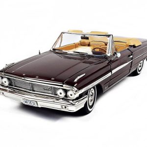 1/18 1964 Ford Galaxie 500 XL Open Convertible Bordo Diecast Araba, Sunstar 1432