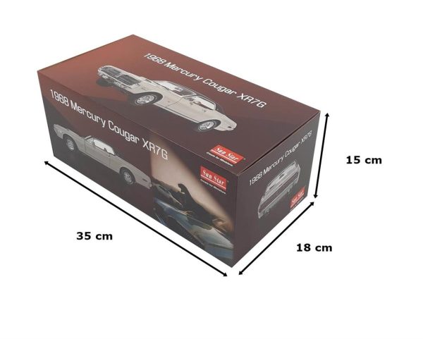 1/18 1968 Mercury Cougar XR7G Açık Kahve Diecast Araba, Sunstar 1572 - Görsel 5