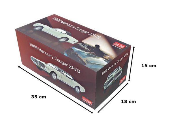 1/18 1968 Mercury Cougar XR7G Deniz Yeşili Diecast Araba, Sunstar 1573 - Görsel 5