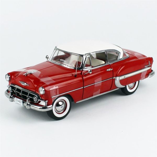 1/18 1953 Chevrolet Bel Air Hard Top Coupe Kırmızı Diecast Araba, Sunstar 1607 - Görsel 2