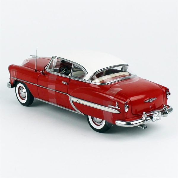 1/18 1953 Chevrolet Bel Air Hard Top Coupe Kırmızı Diecast Araba, Sunstar 1607 - Görsel 3