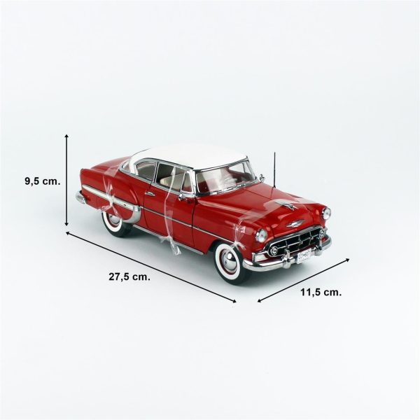 1/18 1953 Chevrolet Bel Air Hard Top Coupe Kırmızı Diecast Araba, Sunstar 1607 - Görsel 5