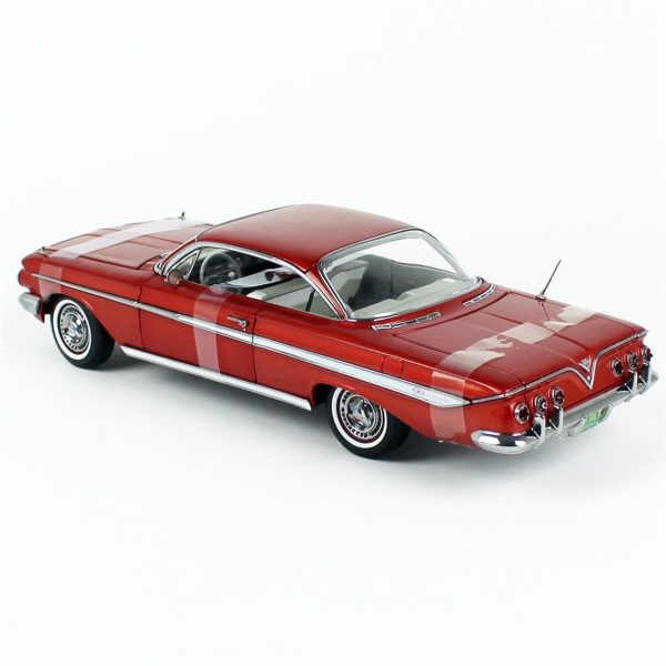 1/18 1961 Chevrolet Impala Sport Coupe Honduras Maroon Diecast Araba, Sunstar 2108 - Görsel 3