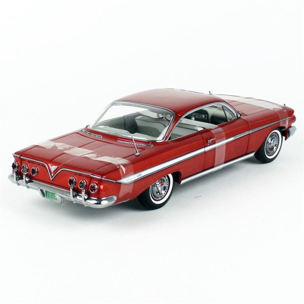 1/18 1961 Chevrolet Impala Sport Coupe Honduras Maroon Diecast Araba, Sunstar 2108 - Görsel 4