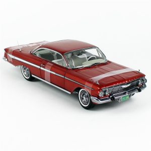 1/18 1961 Chevrolet Impala Sport Coupe Honduras Maroon Diecast Araba, Sunstar 2108