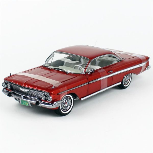 1/18 1961 Chevrolet Impala Sport Coupe Honduras Maroon Diecast Araba, Sunstar 2108 - Görsel 2
