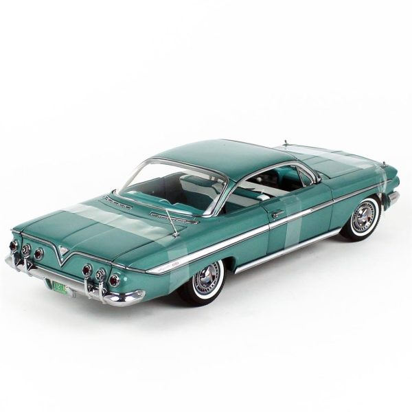 1/18 1961 Chevrolet Impala Sport Coupe Koyu Turkuaz Diecast Araba, Sunstar 2109 - Görsel 4