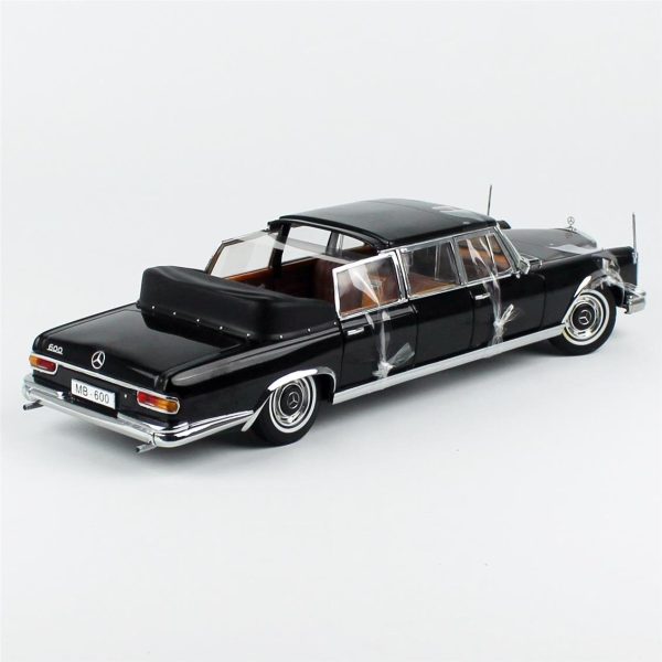 1/18 1966 Mercedes-Benz 600 Landaulet Siyah Diecast Araba, Sunstar 2302 - Görsel 4