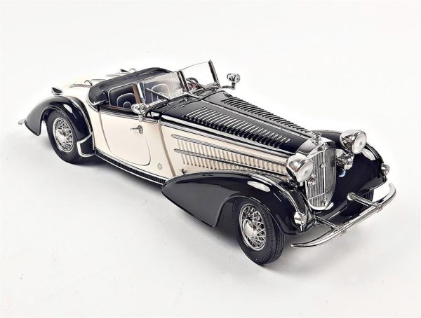 1/18 1939 Horch 855 Roadster Siyah/Beyaz Diecast Araba, Sunstar 2405 - Görsel 2