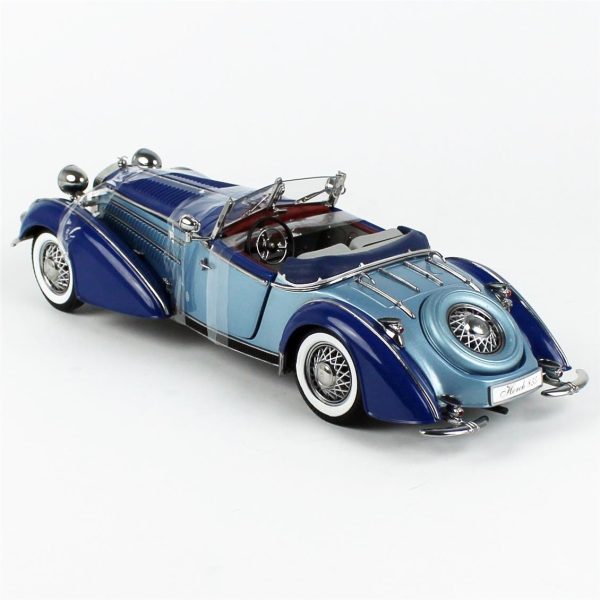 1/18 1939 Horch 855 Roadster Açık MaVİ/Koyu Mavi Diecast Araba, Sunstar 2408 - Görsel 3