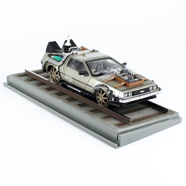 1/18 Delorean (Geleceğe Dönüş III- Demiryolu Versiyonu) Krom Renk Diecast Araba, Sunstar 2714