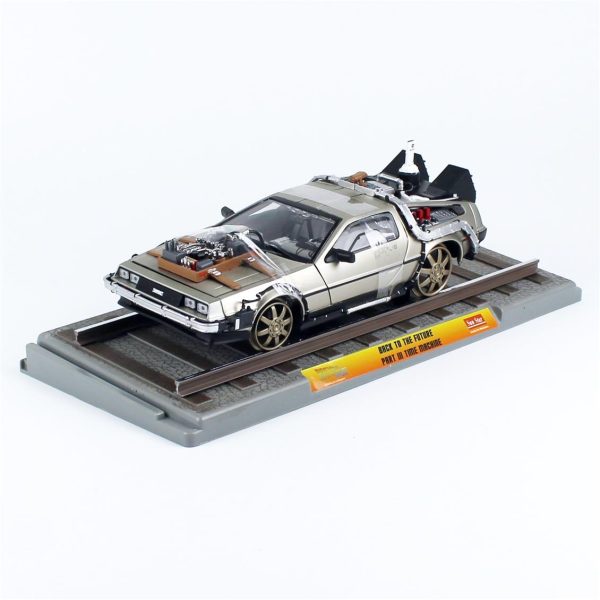 1/18 Delorean (Geleceğe Dönüş III- Demiryolu Versiyonu) Krom Renk Diecast Araba, Sunstar 2714 - Görsel 2
