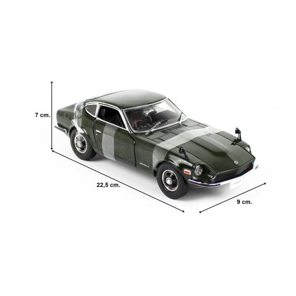 1/18 1970 Fairlady Z (S30) Koyu Yeşil Diecast Ralli Araba Modeli, Sunstar 3514R - Görsel 5
