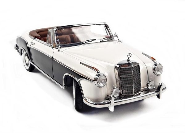 1/18 1958 Mercedes Benz 220SE Open Convertible Siyah/Bej Diecast Araba, Sunstar 3576 - Görsel 2