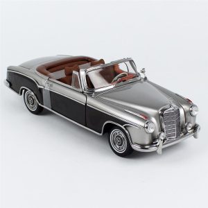 1/18 1960 Mercedes-Benz 220 SE Cabriolet Gri/Koyu Gri Diecast Araba, Sunstar 3593