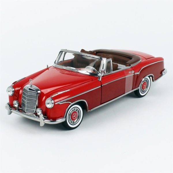 1/18 1960 Mercedes-Benz 220 SE Cabriolet Kırmızı/Koyu Gri Diecast Araba, Sunstar 3594 - Görsel 2