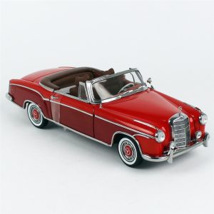 1/18 1960 Mercedes-Benz 220 SE Cabriolet Kırmızı/Koyu Gri Diecast Araba, Sunstar 3594