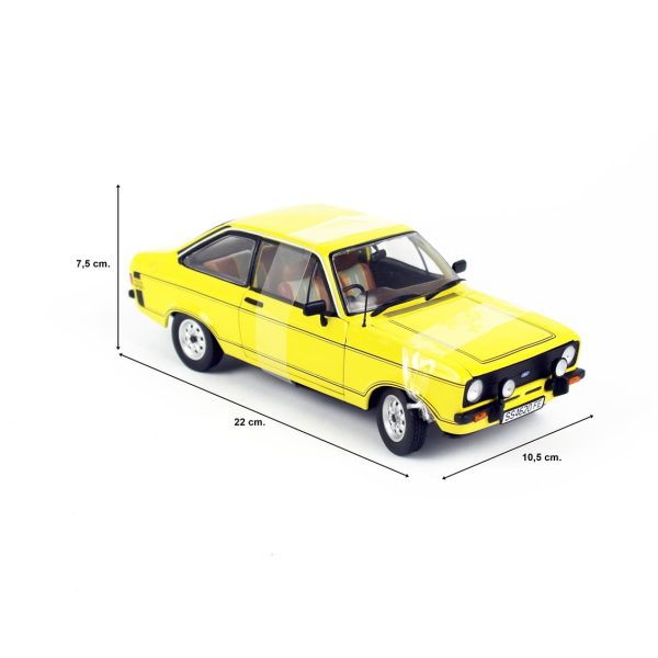 1/18 1975 Ford Escort MKII Sport Sarı Diecast Ralli Araba Modeli, Sunstar 4620R - Görsel 5