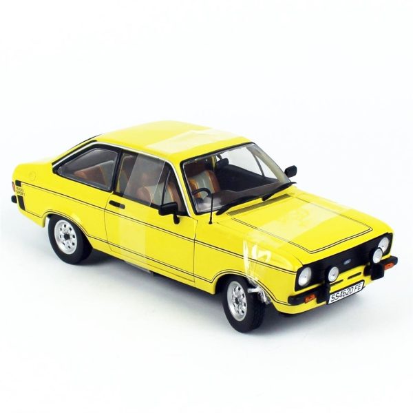 1/18 1975 Ford Escort MKII Sport Sarı Diecast Ralli Araba Modeli, Sunstar 4620R