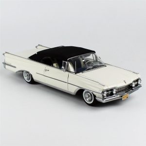 1/18 1959 Oldsmobile-98 Tek Kapı Kapalı Tenteli Polaris Beyazı Diecast Araba, Sunstar 5233