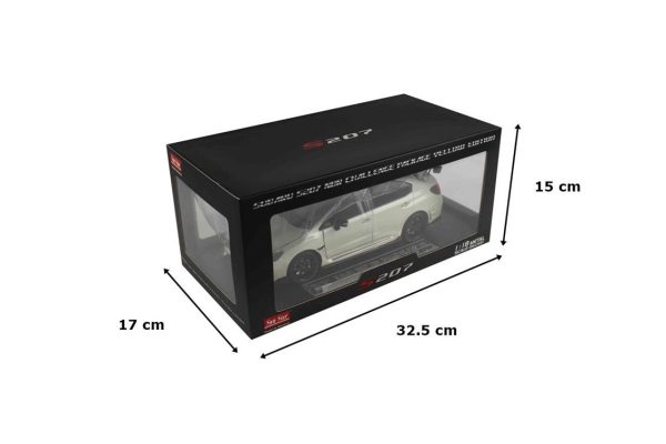 1/18 2015 Subaru WRX STI S207 (NBR Challenge Package) Beyaz Diecast Araba, Sunstar 5554 - Görsel 5